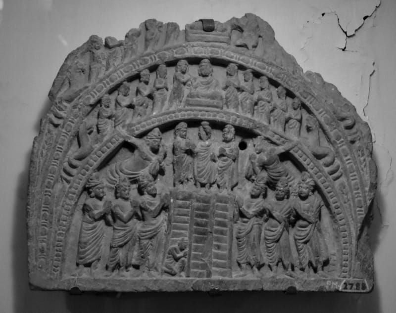 Chapter 28: Teaching in Trayastrimsa Heaven|Preaching to His Mother - wei.antique