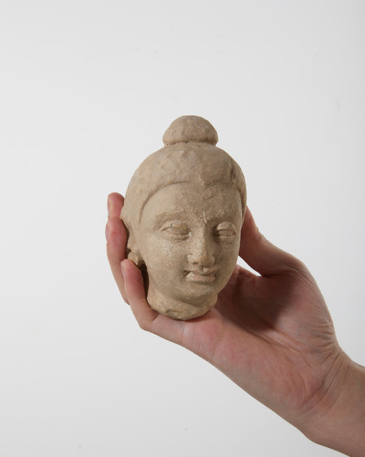 Gandhara Art 
Fragmented Buddha Head|Traces Gently Passed by History - wei.antique